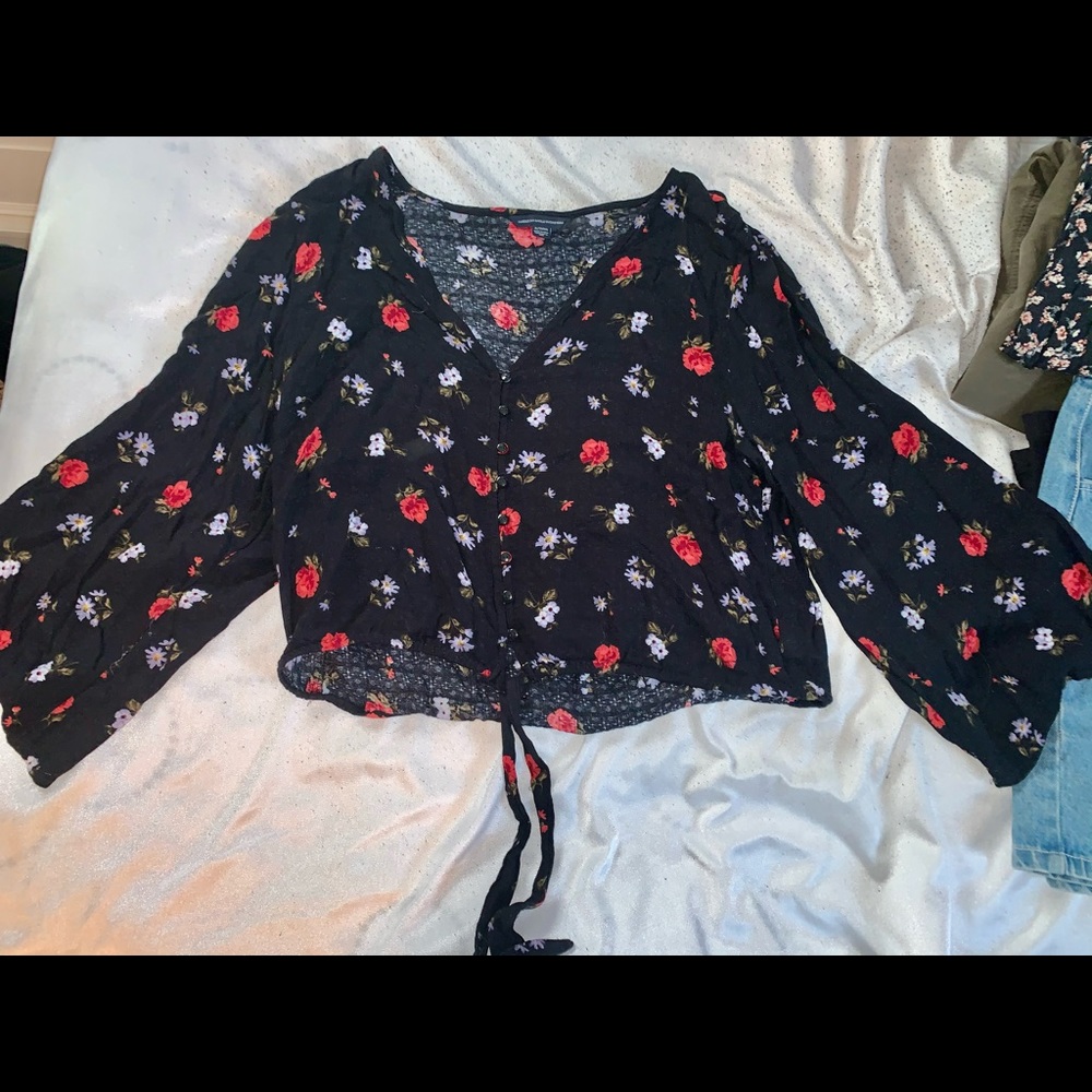 Floral low cut Blouse